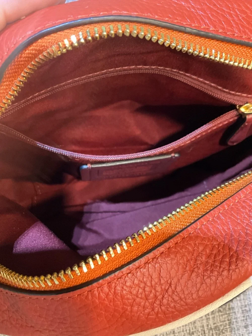 Coach Dempsey Camera Bag In Signature Jacquard w/Orange Coach Patch